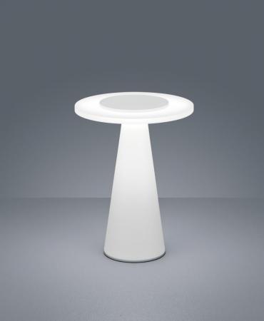 Helestra BAX LED Tischleuchte aus Aluminium in mattweiß
